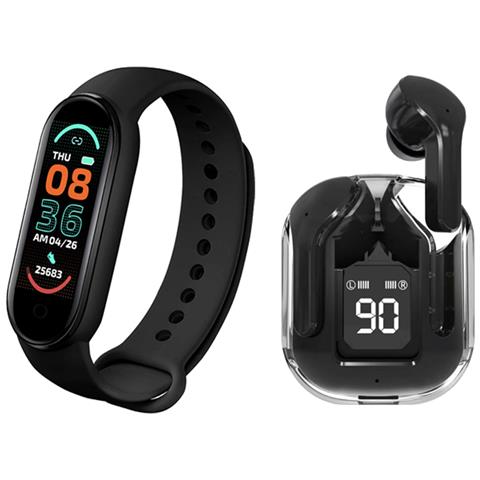 Pack Sport Auricolari Tws Imagine Bluetooth 5.3 Enc E Smartwatch, Nero - Foto 1
