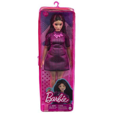 Bambola Barbie Fashionistas Curvy Capelli Castani, Rosa - Foto 2