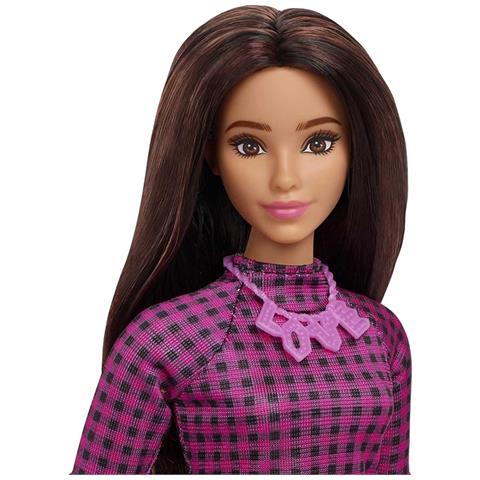 Bambola Barbie Fashionistas Curvy Capelli Castani, Rosa - Foto 3