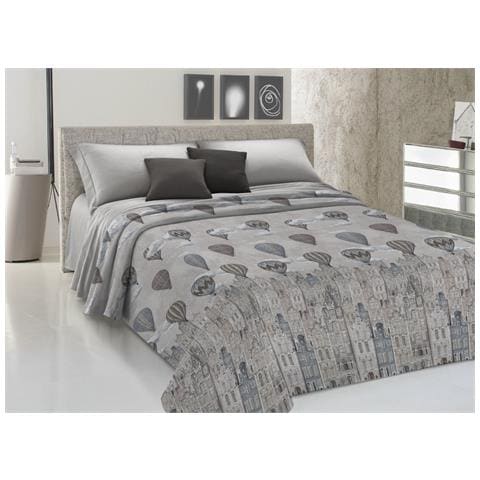 Copriletto Piquet Primavera Estate 100% Cotone Disegno Volare Singolo Beige - Foto 1