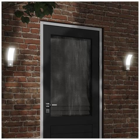 Applique con LED e Sensore 2 pz Bianche in Alluminio Pressofuso - Foto 1