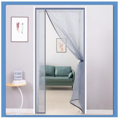 Tenda Per Porta Con Schermo Magnetico In Fibra Di Vetro Grey S - Foto 2
