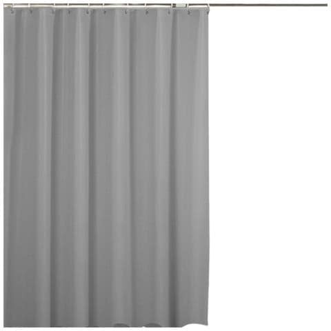 Tenda Da Doccia In Peva Con Occhielli In Metallo - Grigio Larghezza 200 X Altezza 200 - Foto 1