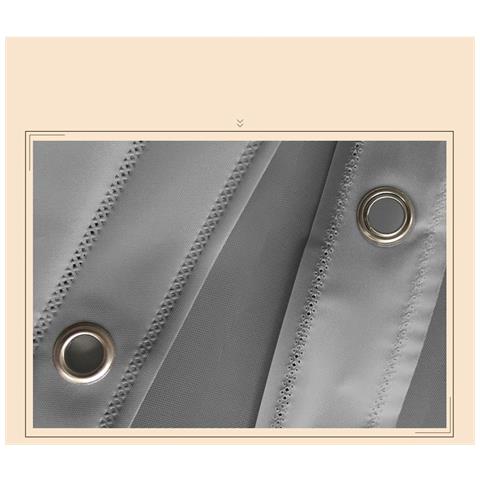 Tenda Da Doccia In Peva Con Occhielli In Metallo - Grigio Larghezza 200 X Altezza 200 - Foto 6