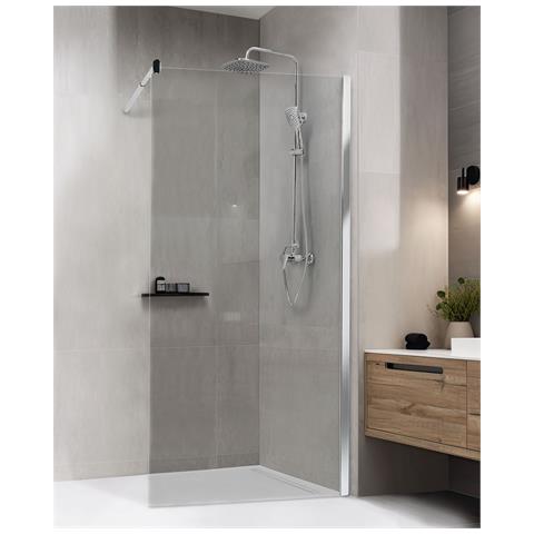 Parete Doccia Ahaus 100 X 190 Cm Argento - Foto 1