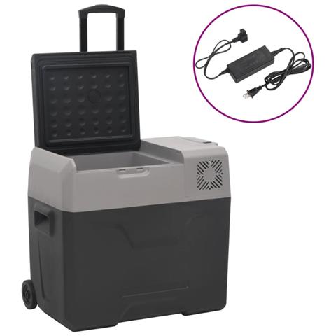 Borsa Frigo con Ruote Adattatore Nera Grigia 30 L Polipropilene - Foto 1