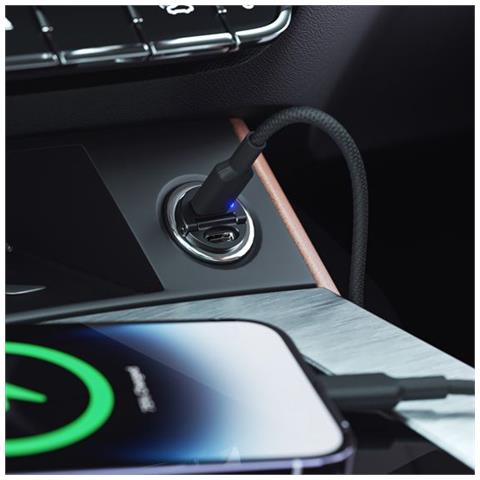 CRCC30 Caricabatterie per dispositivi mobili Cuffie, Auricolare, Smartphone, Orologio intelligente, Tablet Grigio Accendisigari Ricarica rapida Auto - Foto 2