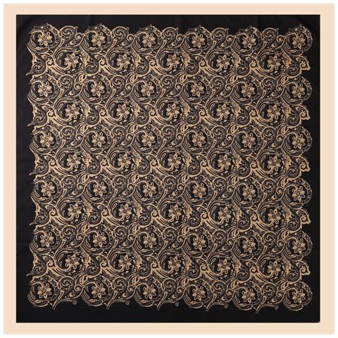 Elegante Sciarpa Quadrata In Raso 90x90cm Black - Foto 6