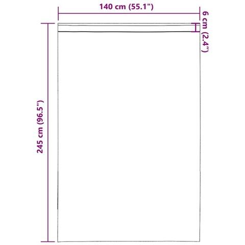 Tende In Voile Con Tasche Per Aste 2 Pz Rosso Vino - Foto 2