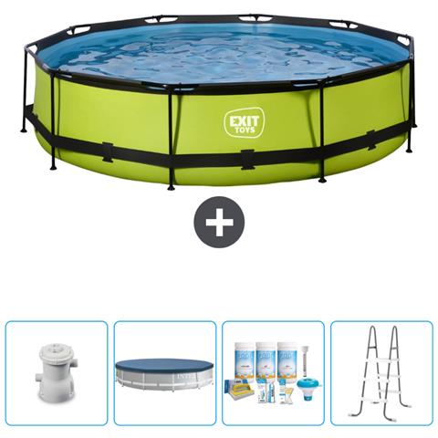 Piscina Fuori Terra - In Giro - 360x360x76 Cm - Groen - Include Accessori Coordinati Cb20 - Foto 1