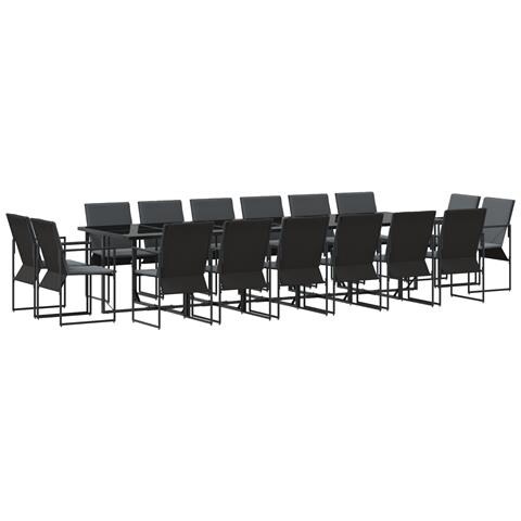 Set da Pranzo da Giardino con Cuscini in Acciaio e Textilene da 22 Pezzi - Foto 1