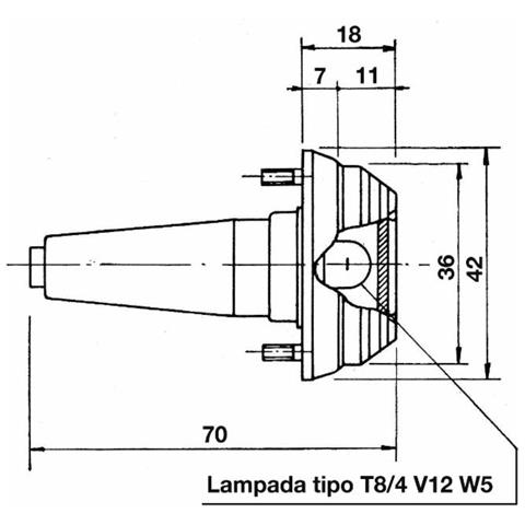 Fanale Freccia Arancione 42x70mm - Foto 2