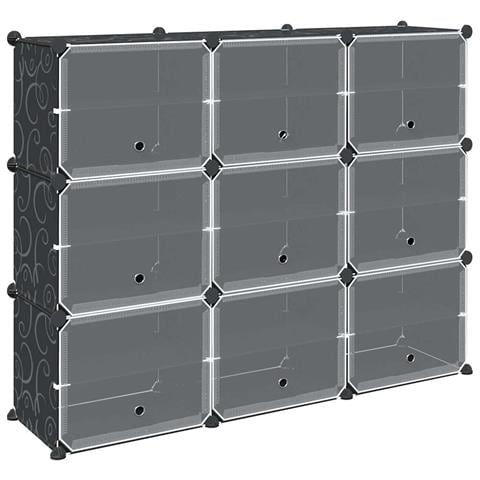 Organizzatore Portaoggetti con 9 Cubi e Ante Trasparenti in PP - Foto 1