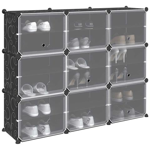 Organizzatore Portaoggetti con 9 Cubi e Ante Trasparenti in PP - Foto 2