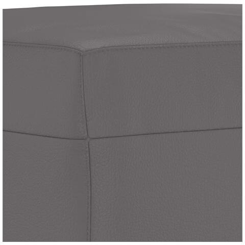 Set di Divani 3 pz con Cuscini Grigio in Similpelle - Foto 9