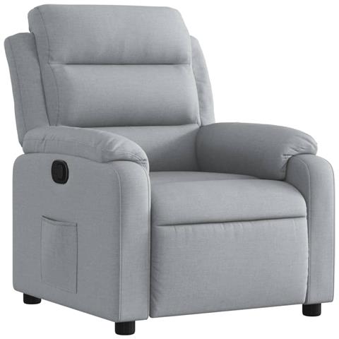 Poltrona reclinabile in tessuto grigio chiaro - Foto 1