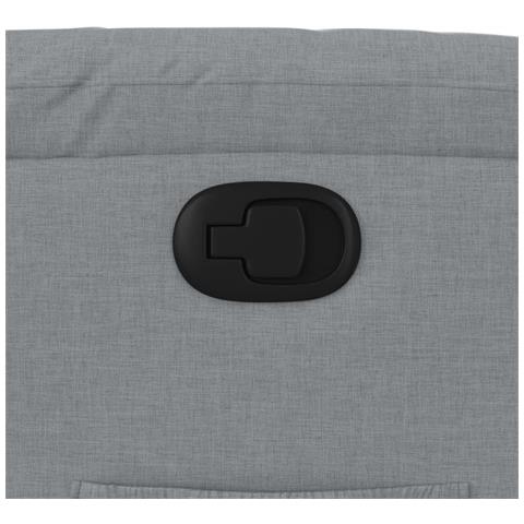 Poltrona reclinabile in tessuto grigio chiaro - Foto 9