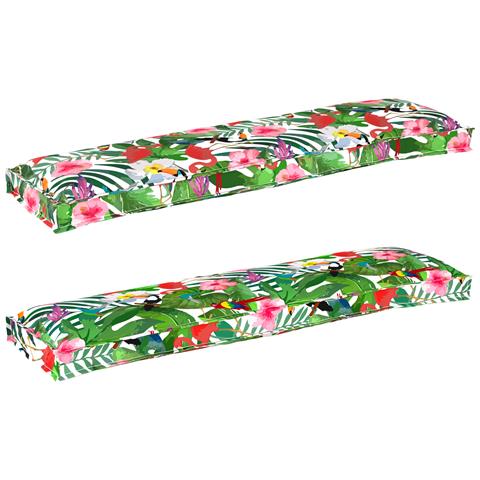 Set di Cuscini per Pallet Floreale 2 pcs Giungla tropicale - Foto 1