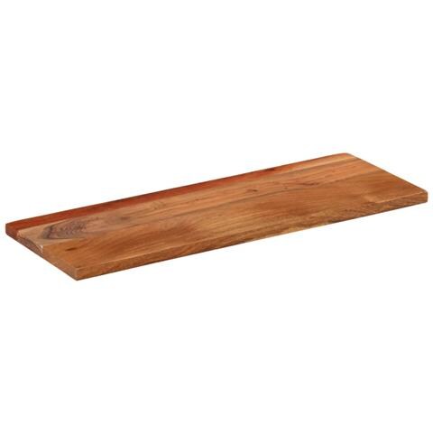 Piano Tavolo 80x40x2,5cm Rettangolare Legno Massello Acacia - Foto 2