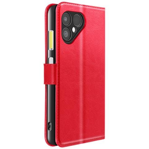 Custodia A Portafoglio Per Fairphone 6 Con Cinturino Da Polso E Funzione Di Supporto, Rosso - Foto 1
