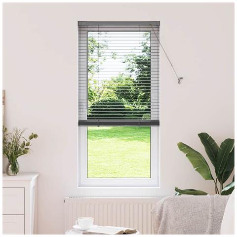 Tenda per Finestra con tende Manuale Grigio scuro Alluminio - Foto 2