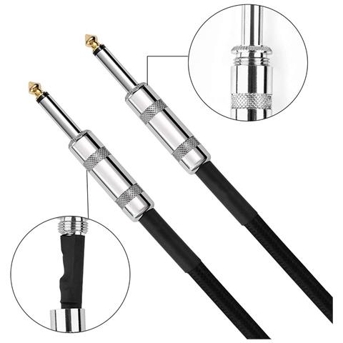 Cavo Per Strumenti Musicali Da 6.35mm - Basso Rumore, Ideale Per Performance Live, Basso, Acustica E Strumenti Elettrici 3 M - Foto 2