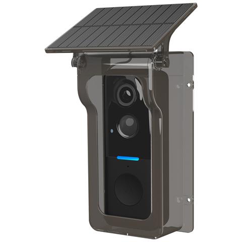 Kit Videocitofono Con Copertura Antipioggia Nera: 720p Hd, Audio Bidirezionale E Rilevamento Di Movimento - Foto 1