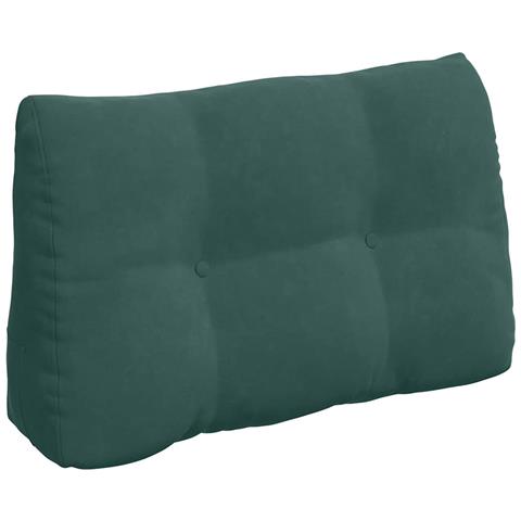 Cuscino per Schiena Verde Scuro 80 x 24 x 50 cm Velluto - Foto 1
