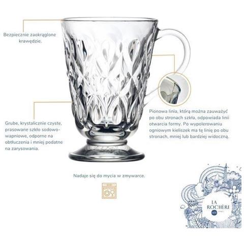 Bicchiere con manico Lyonnais - Elegante bicchiere in vetro pressato - Foto 7