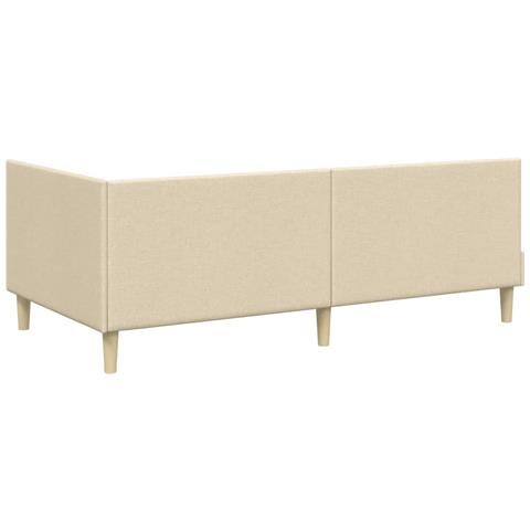 Struttura Letto Angolare con Materasso 2 pcs Crema Tessuto - Foto 9