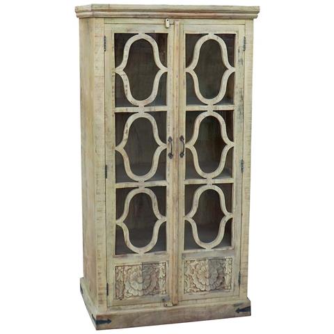 Vetrina In Legno Beige, 100x45x196 Cm - Foto 1