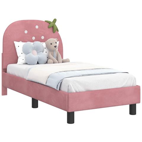 Struttura letto per bambini con testata Rosa 70 x 140 cm - Foto 1