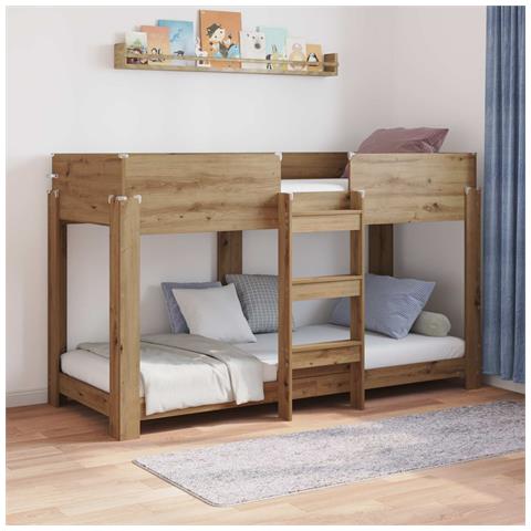 Letto a Castello per Bambini Rovere artigianale 75 x 190 cm - Foto 2