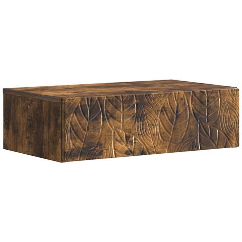 Tavolino da Parete Laterale Rovere Fumo 87,5 x 34,5 x 17 cm - Foto 1