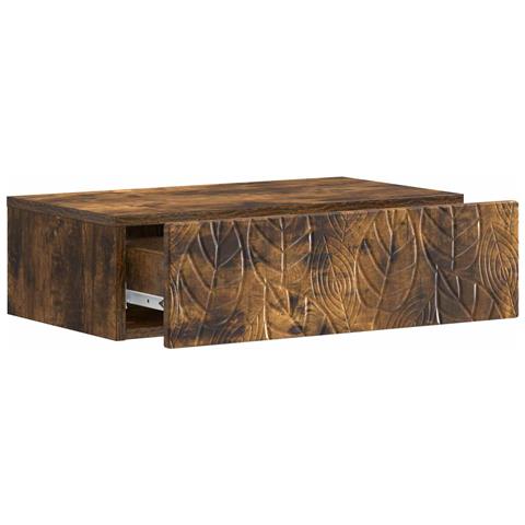 Tavolino da Parete Laterale Rovere Fumo 87,5 x 34,5 x 17 cm - Foto 2