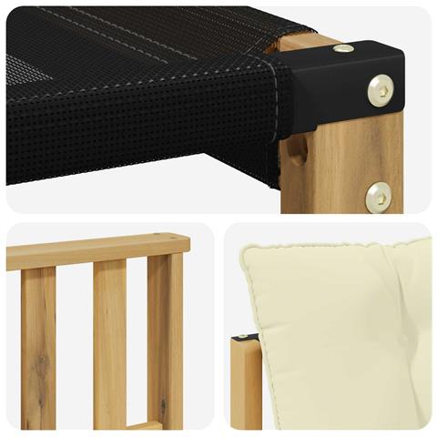Set di divani da esterno con cuscino 6 pcs Bianco e Crema - Foto 9