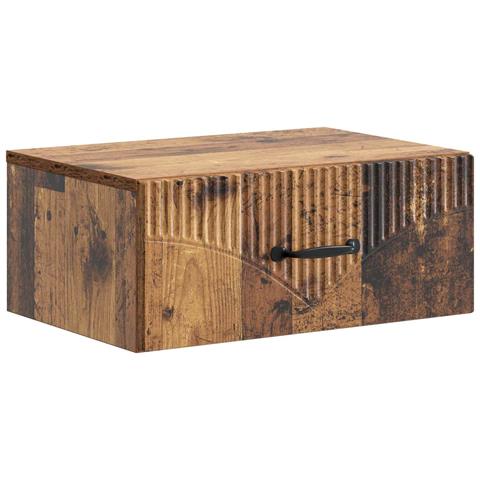 Mobiletto da notte a muro Legno antico 49 x 34,5 x 20 cm - Foto 1