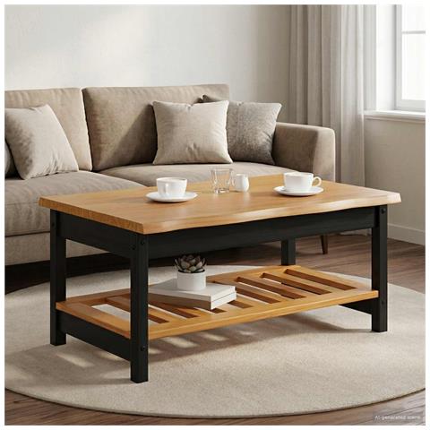 Tavolino da salotto EKAI Nero 100 x 60 x 45,5 cm - Foto 2