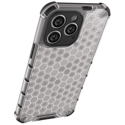Custodia Ibrida Rinforzata Nera Per Iphone 14 Pro Nera - Foto 1
