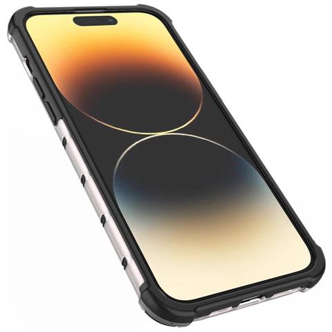 Custodia Ibrida Rinforzata Nera Per Iphone 14 Pro Nera - Foto 2