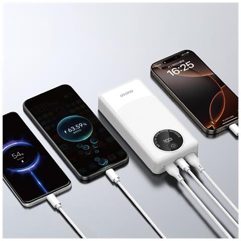 Dudao K12pro Batteria Esterna Da 20000 Mah 22,5 W, Bianca - Foto 4