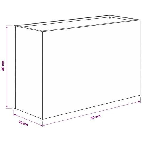 Vaso da giardino 2 pz Verde Oliva 80 x 30 x 40 cm - Foto 8