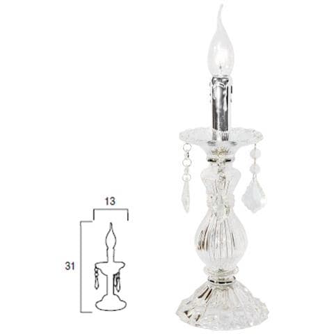 I-246/00300 - Lampada da tavolo in cristallo semplice 40 watt E14 - Foto 2