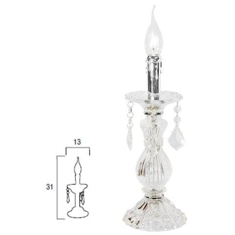 I-246/00300 - Lampada da tavolo in cristallo semplice 40 watt E14 - Foto 1