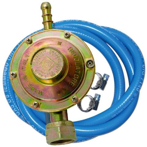 Kit regolatore gas a taratura fissa con tubo 50 cm e 2 fascette - Foto 1