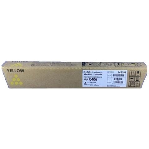 842098 Toner Originale Giallo per Mp C306 / C406 Capacità 6000 Pagine - Foto 1