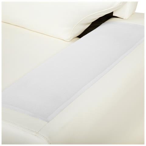 Divano Moderno 2 Posti In Pelle Sintetica Bianco Crema Vogar - Foto 31