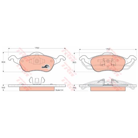 Kit Pastiglie Freno Gdb1358 - Foto 3