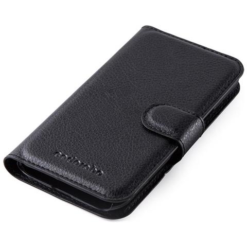 Custodia Compatibile Con Samsung Galaxy Trend 3 In Nero Carbone - Coperchio Protettiva Con Chiusura Magnetica, Funzione Stand E Tasca Per Le Carte - Foto 2