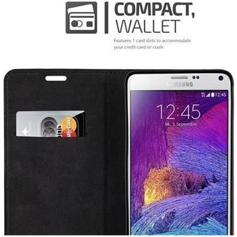 Custodia Compatibile Con Samsung Galaxy Note 4 In Rosso Mela - Coperchio Protettiva Con Chiusura Magnetica, Funzione Stand E Tasca Per Le Carte - Foto 5